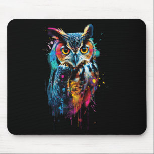Owl farbig mousepad