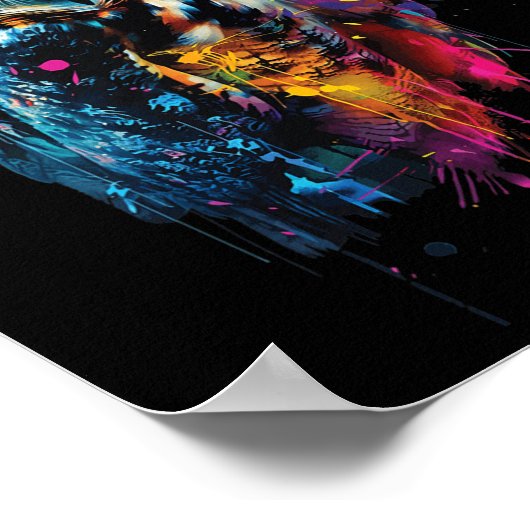 Owl farbig poster (Ecke)