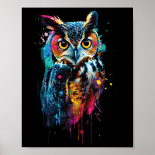 Owl farbig poster