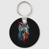 Owl farbig schlüsselanhänger (Vorderseite)