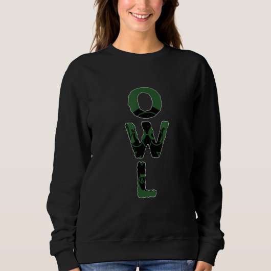 Owl farbige Animal Shadow-Silhouette Sweatshirt (Vorderseite)