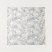 owl Feathers, gray, beige and blue, bird, light, Wandteppich (Vorderseite (Horizontal))