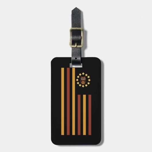 Owl - Flag Gepäckanhänger (Vorderseite vertikal)