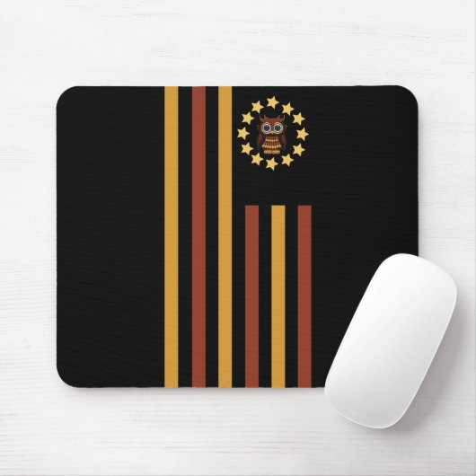 Owl - Flag Mousepad (Mit Mouse)