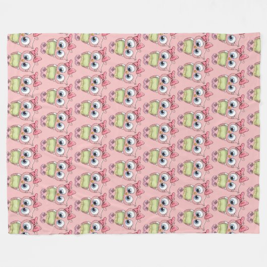 Owl Fleece Blanket (Vorderseite (Horizontal))