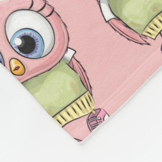 Owl Fleece Blanket (Ecke)