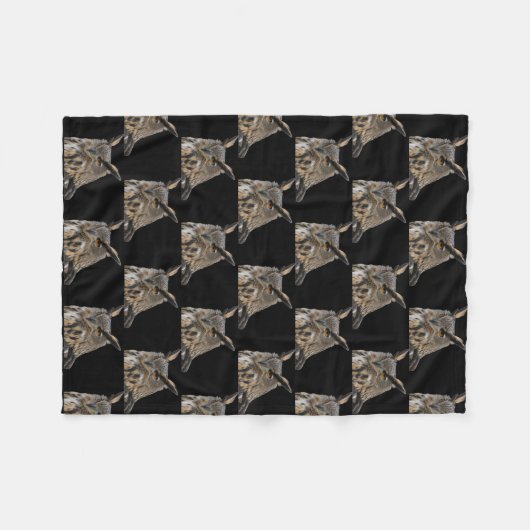 Owl Fleece Blanket (Vorderseite (Horizontal))