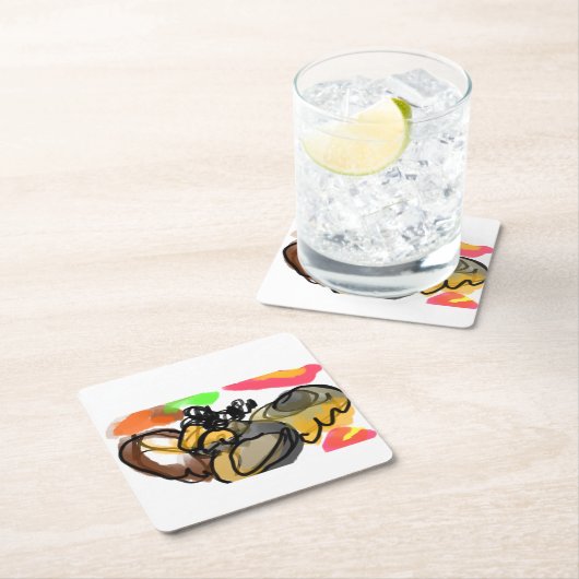 Owl flying autumn rechteckiger pappuntersetzer (Vor Ort)