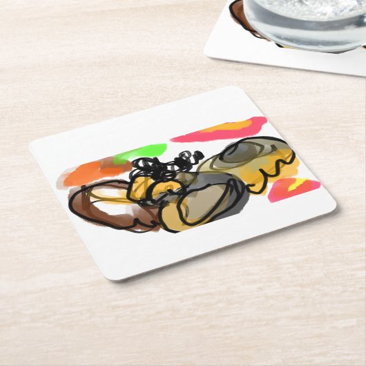 Owl flying autumn rechteckiger pappuntersetzer (angewinkelt)