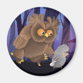Owl Folgen Sie überall Magnet (Vorne)
