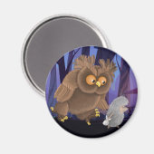 Owl Folgen Sie überall Magnet (Vorderseite/Rückseite)