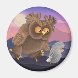 Owl Folgen Sie überall Magnet