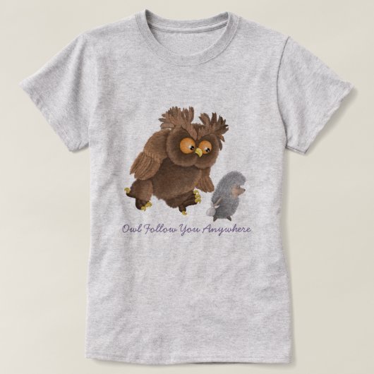 Owl Folgen Sie überall T - Shirt (Design vorne)