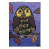 Owl Folk Art Malerei (Vorne)