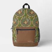 Owl Folk Green Bedruckter Rucksack (Vorderseite)