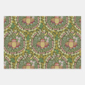 Owl Folk Green Geschenkpapier Set (Vorderseite)