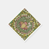Owl Folk Green Serviette (Ecke)