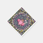 Owl Folk Navy Serviette (Ecke)