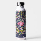 Owl Folk Navy Wasserflasche Trinkflasche (Links)