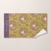 Owl Folk Olive Badhandtuch Set (Handtuch)