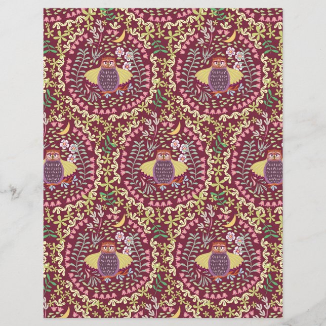 Owl Folk Wine Red (Vorderseite)