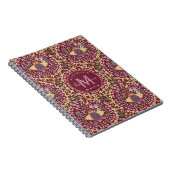 Owl Folk Wine Red Notizblock (Rechte Seite)