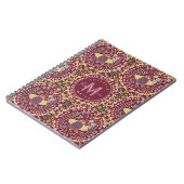 Owl Folk Wine Red Notizblock (Linke Seite)