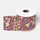 Owl Folk Wine Red Ripsband (Spule)