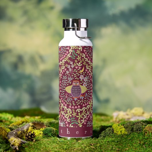 Owl Folk Wine Red Trinkflasche (Außenbereich)