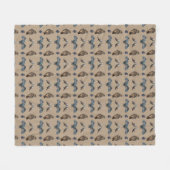 Owl Frenzy Fleece Blanket (Beige) (Vorderseite (Horizontal))