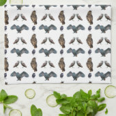 Owl Frenzy Kitchen Handtuch (Farbe wählen) (Gefaltet)