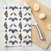Owl Frenzy Kitchen Handtuch (Farbe wählen) (Viertel Falte)