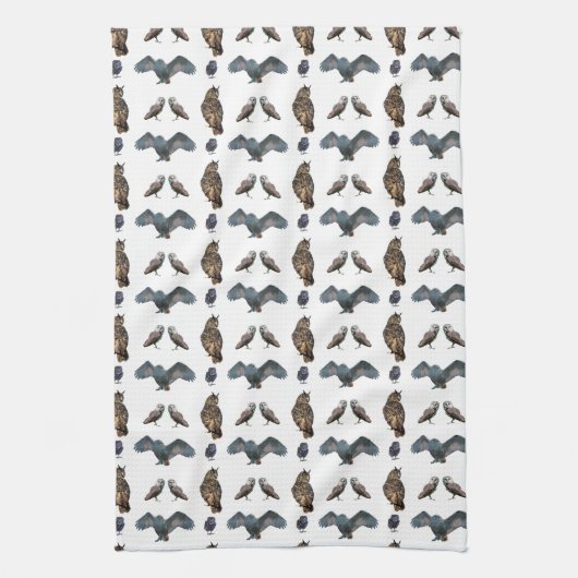 Owl Frenzy Kitchen Handtuch (Farbe wählen) (Vertikal)