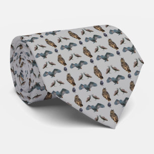 Owl Frenzy Krawatte (grau)