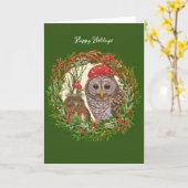 Owl Friendcard Karte (Gelbe Blume)