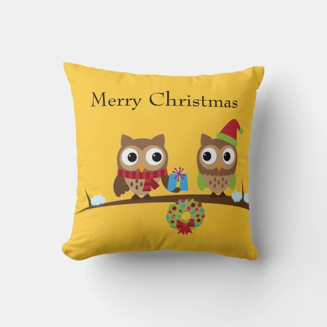 Owl Friends mit Geschenkkissen Kissen (Vorderseite)