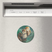Owl Friends Owl Art Magnet (In Situ (Geschirrspüler))