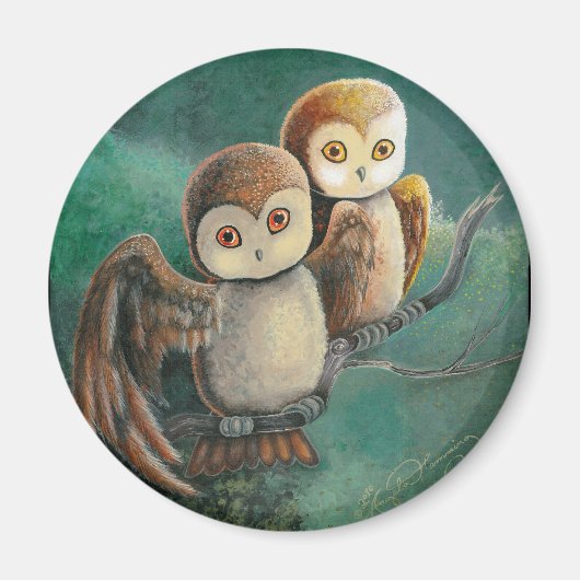 Owl Friends Owl Art Magnet (Vorne)