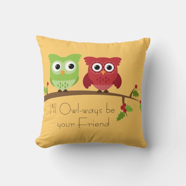 Owl Friends Pillow Kissen (Vorderseite)