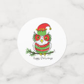 Owl Funny Christmas Niedlich Kids Konfetti (Klein Vorderseite)