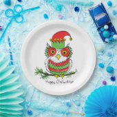 Owl Funny Christmas Niedlich Kids Pappteller (Party)