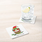 Owl Funny Christmas Niedlich Kids Rechteckiger Pappuntersetzer (Vor Ort)