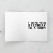 OWL FUNNY NIEDLICHE GEBURTSTAG CARD KARTE (Innenseite)