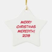 Owl Funny Weihnachten Niedlicher Urlaub Keramik Ornament (Hinten)