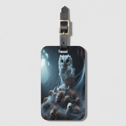 Owl Gepäckmarke Gepäckanhänger (Vorderseite Vertikal)