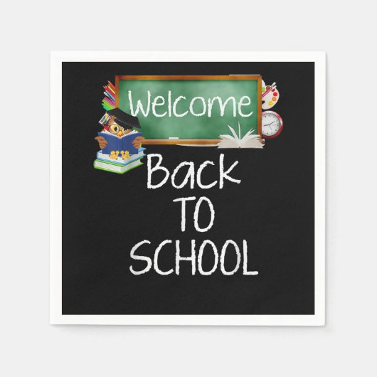 Owl-Geschenk | Back to School Welcome Student - Le Serviette (Vorderseite)