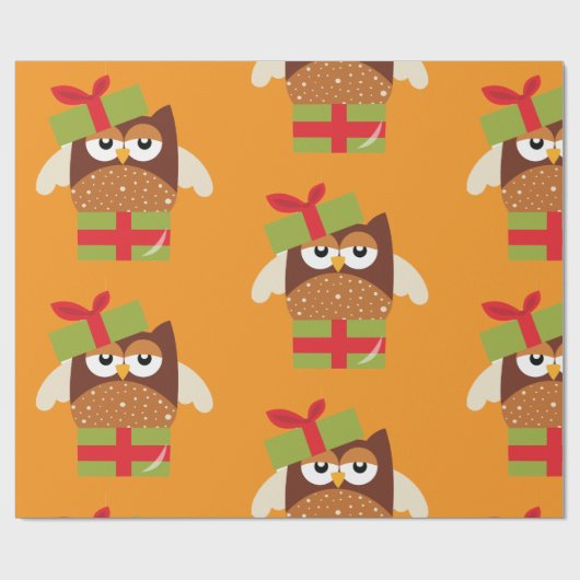 Owl-Geschenk Geschenkpapier (Flach)