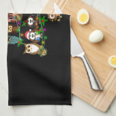 Owl-Geschenk | Schafe Weihnachtszeit Pine Geschirrtuch (Viertel Falte)