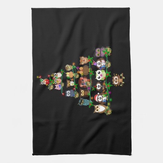 Owl-Geschenk | Schafe Weihnachtszeit Pine Geschirrtuch (Vertikal)