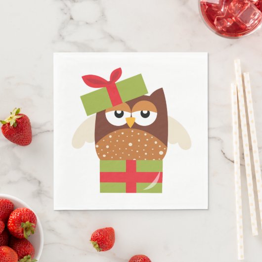 Owl-Geschenk Serviette (Beispiel)